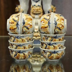 Bát Cúng Men Rạn Đắp Nổi – Họa Tiết Truyền Thống Bát Tràng 6